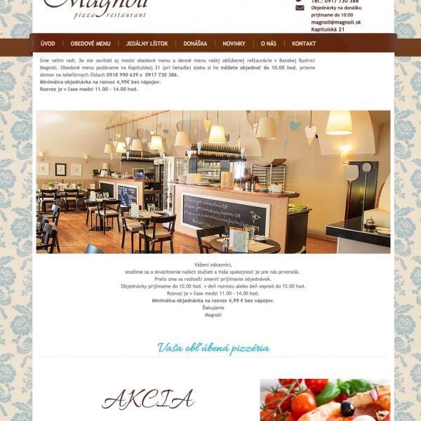 Web Magnoli reštaurácia